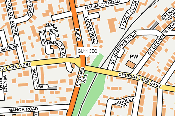 GU11 3EQ map - OS OpenMap – Local (Ordnance Survey)