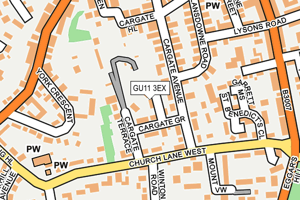 GU11 3EX map - OS OpenMap – Local (Ordnance Survey)