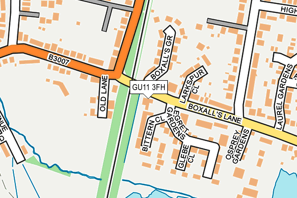 GU11 3FH map - OS OpenMap – Local (Ordnance Survey)