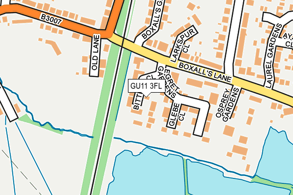GU11 3FL map - OS OpenMap – Local (Ordnance Survey)