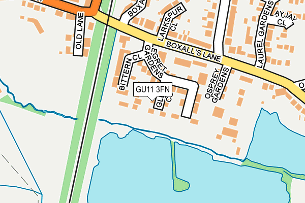 GU11 3FN map - OS OpenMap – Local (Ordnance Survey)