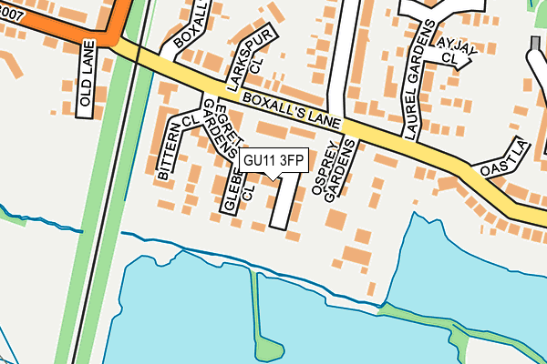 GU11 3FP map - OS OpenMap – Local (Ordnance Survey)