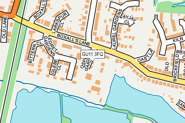 GU11 3FQ map - OS OpenMap – Local (Ordnance Survey)