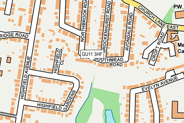 GU11 3HF map - OS OpenMap – Local (Ordnance Survey)