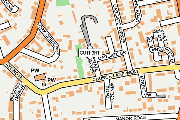 GU11 3HT map - OS OpenMap – Local (Ordnance Survey)