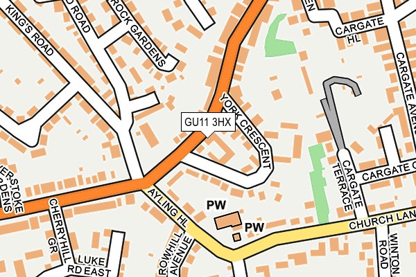 GU11 3HX map - OS OpenMap – Local (Ordnance Survey)
