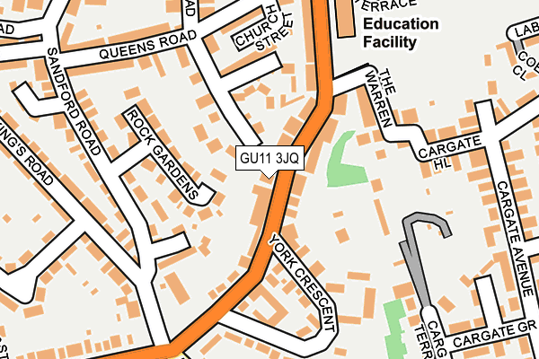 GU11 3JQ map - OS OpenMap – Local (Ordnance Survey)