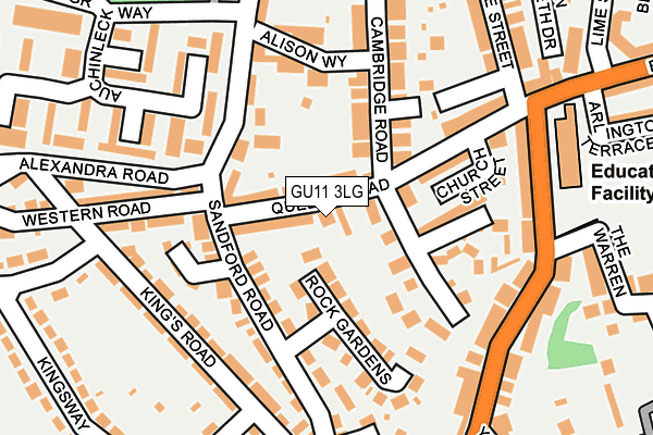 GU11 3LG map - OS OpenMap – Local (Ordnance Survey)