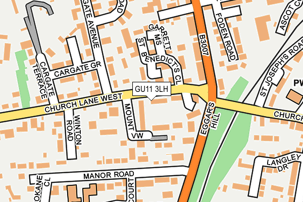 GU11 3LH map - OS OpenMap – Local (Ordnance Survey)