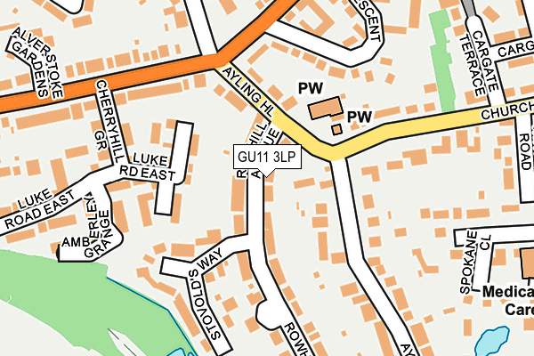 GU11 3LP map - OS OpenMap – Local (Ordnance Survey)
