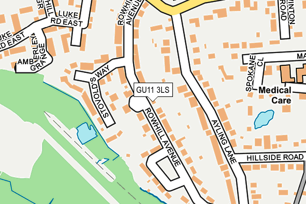 GU11 3LS map - OS OpenMap – Local (Ordnance Survey)