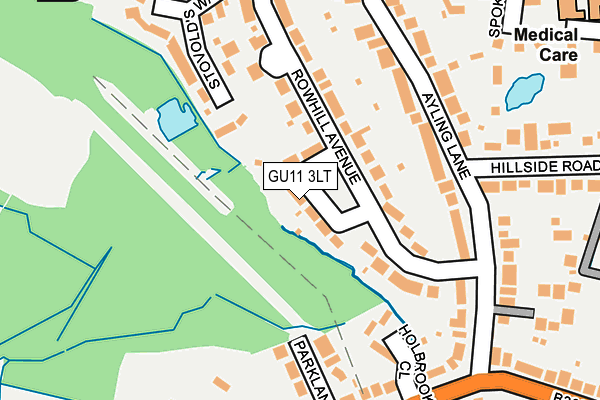 GU11 3LT map - OS OpenMap – Local (Ordnance Survey)