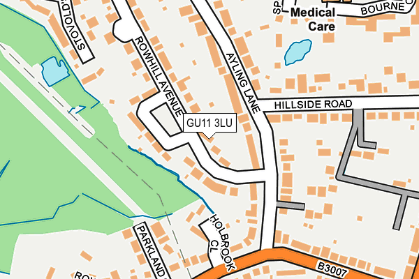 GU11 3LU map - OS OpenMap – Local (Ordnance Survey)