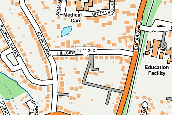GU11 3LX map - OS OpenMap – Local (Ordnance Survey)