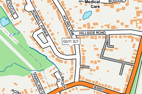 GU11 3LY map - OS OpenMap – Local (Ordnance Survey)
