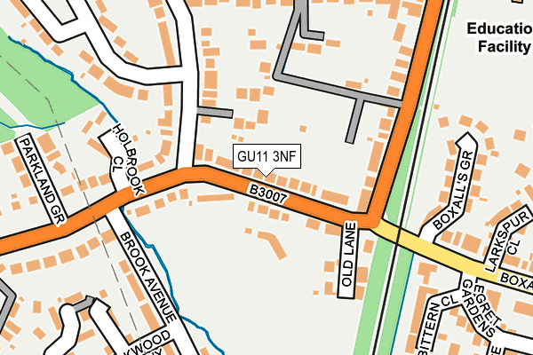 GU11 3NF map - OS OpenMap – Local (Ordnance Survey)