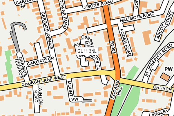 GU11 3NL map - OS OpenMap – Local (Ordnance Survey)