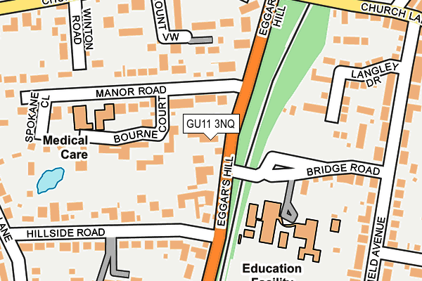 GU11 3NQ map - OS OpenMap – Local (Ordnance Survey)