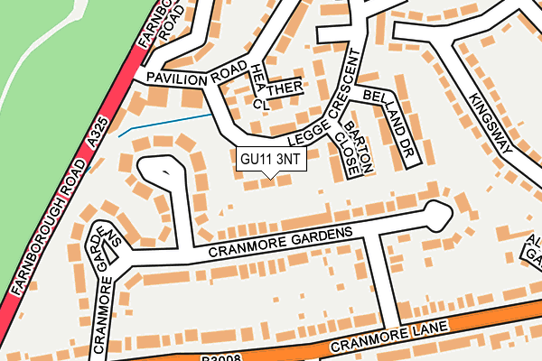 GU11 3NT map - OS OpenMap – Local (Ordnance Survey)