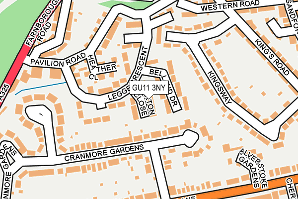 GU11 3NY map - OS OpenMap – Local (Ordnance Survey)