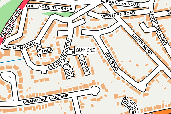 GU11 3NZ map - OS OpenMap – Local (Ordnance Survey)