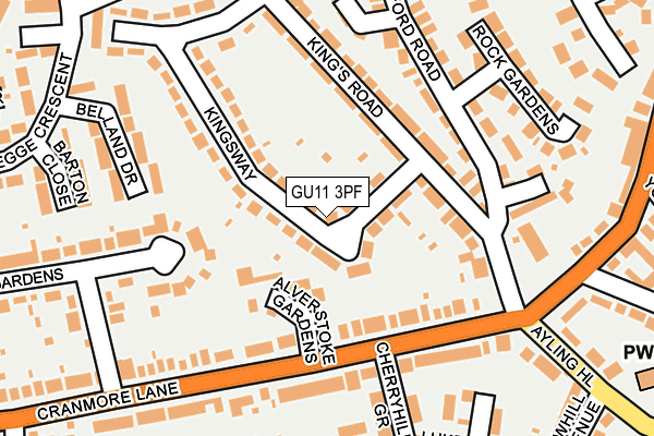 GU11 3PF map - OS OpenMap – Local (Ordnance Survey)
