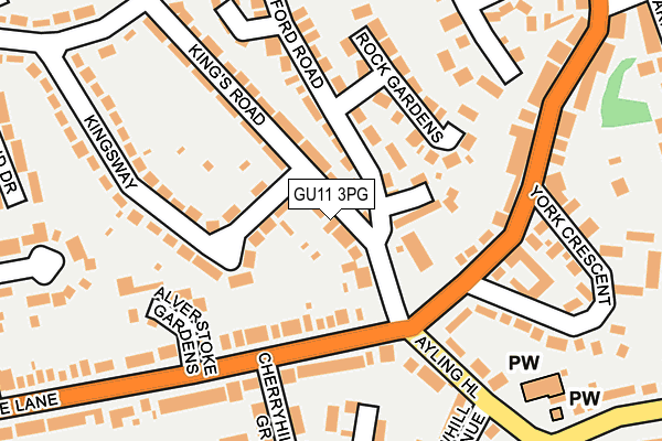 GU11 3PG map - OS OpenMap – Local (Ordnance Survey)