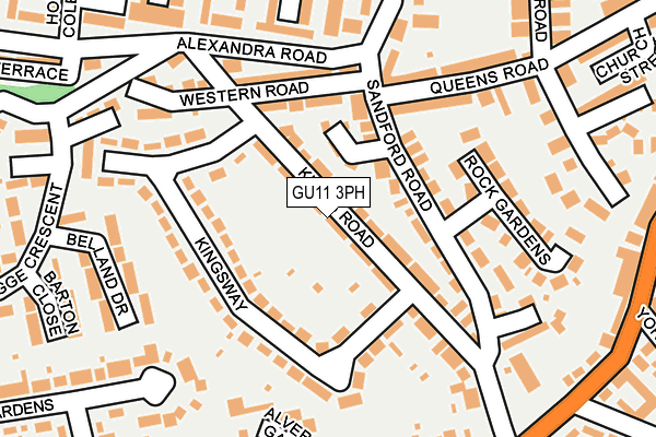 GU11 3PH map - OS OpenMap – Local (Ordnance Survey)