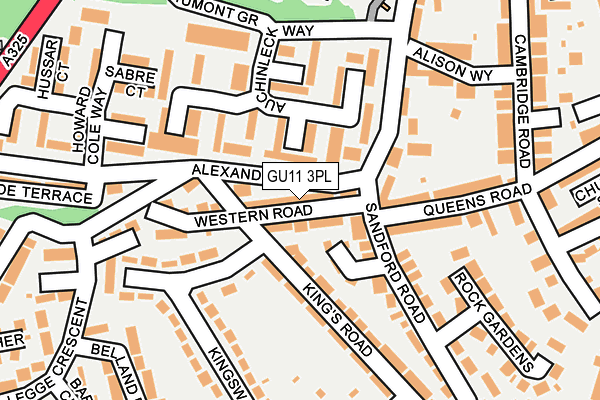 GU11 3PL map - OS OpenMap – Local (Ordnance Survey)