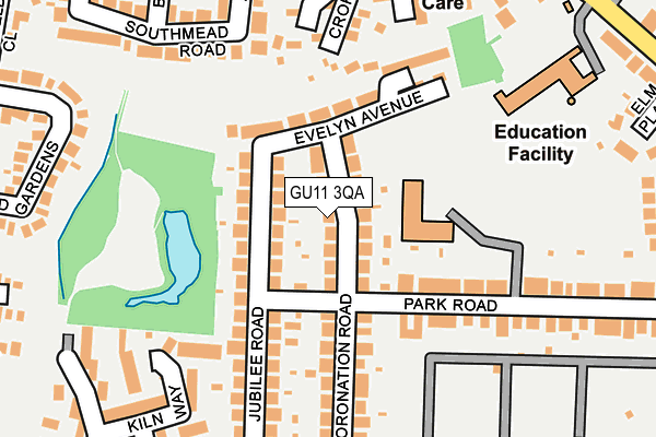 GU11 3QA map - OS OpenMap – Local (Ordnance Survey)