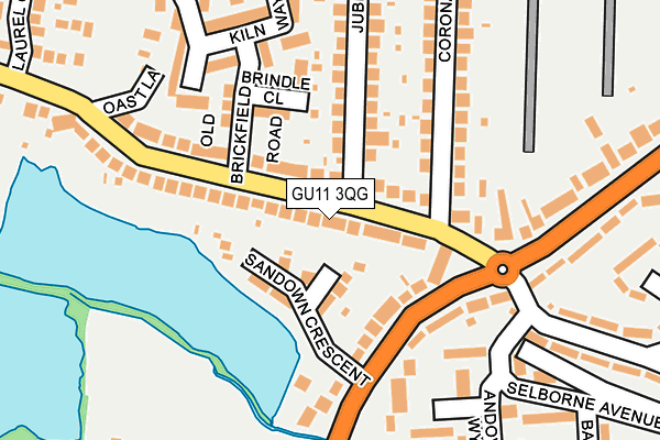 GU11 3QG map - OS OpenMap – Local (Ordnance Survey)