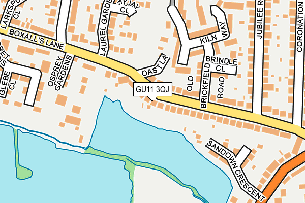 GU11 3QJ map - OS OpenMap – Local (Ordnance Survey)
