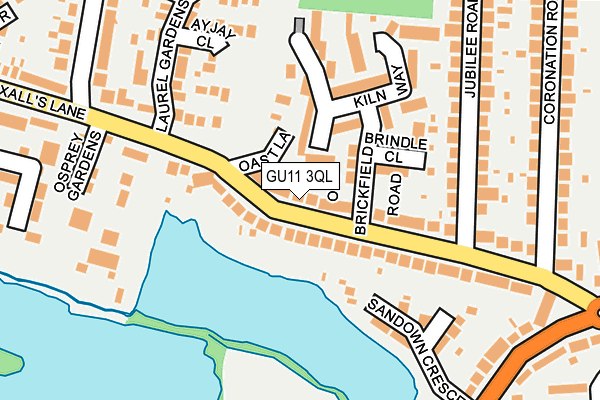GU11 3QL map - OS OpenMap – Local (Ordnance Survey)