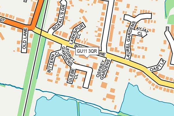 GU11 3QR map - OS OpenMap – Local (Ordnance Survey)