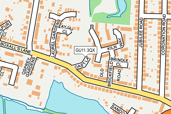 GU11 3QX map - OS OpenMap – Local (Ordnance Survey)