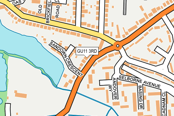GU11 3RD map - OS OpenMap – Local (Ordnance Survey)