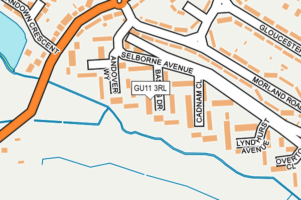 GU11 3RL map - OS OpenMap – Local (Ordnance Survey)