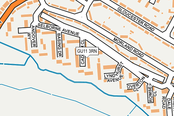 GU11 3RN map - OS OpenMap – Local (Ordnance Survey)