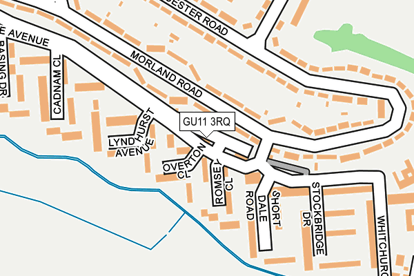 GU11 3RQ map - OS OpenMap – Local (Ordnance Survey)