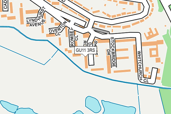 GU11 3RS map - OS OpenMap – Local (Ordnance Survey)