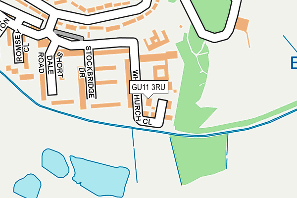 GU11 3RU map - OS OpenMap – Local (Ordnance Survey)