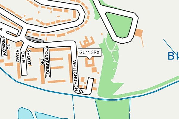 GU11 3RX map - OS OpenMap – Local (Ordnance Survey)