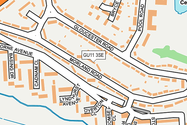 GU11 3SE map - OS OpenMap – Local (Ordnance Survey)