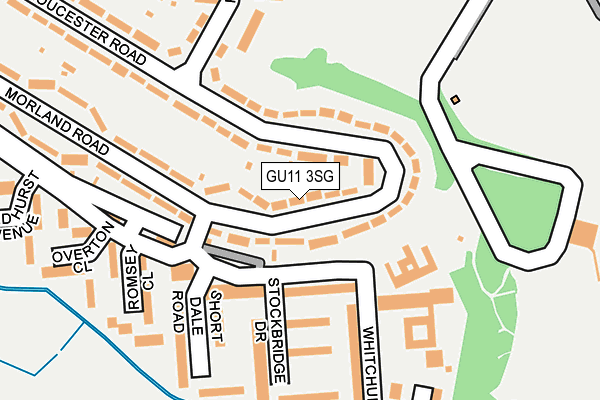 GU11 3SG map - OS OpenMap – Local (Ordnance Survey)