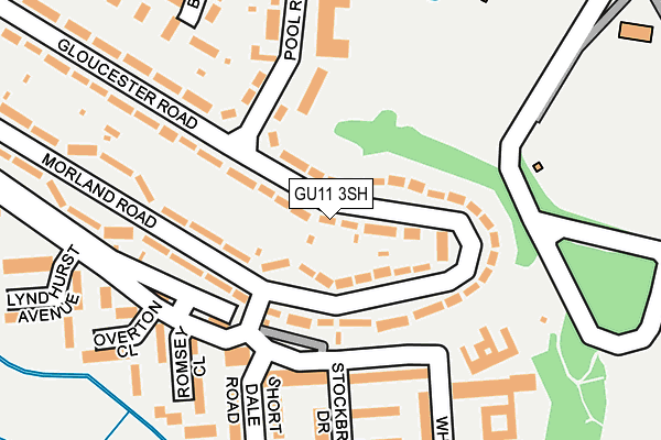 GU11 3SH map - OS OpenMap – Local (Ordnance Survey)