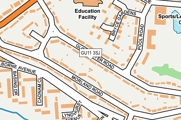 GU11 3SJ map - OS OpenMap – Local (Ordnance Survey)