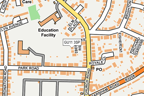 GU11 3SP map - OS OpenMap – Local (Ordnance Survey)