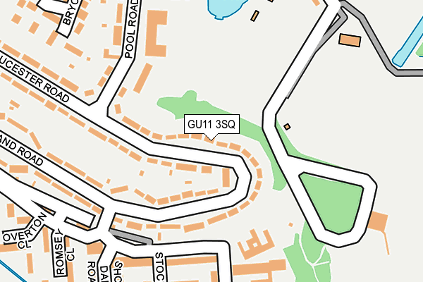 GU11 3SQ map - OS OpenMap – Local (Ordnance Survey)