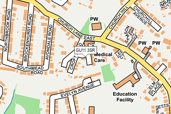 GU11 3SR map - OS OpenMap – Local (Ordnance Survey)