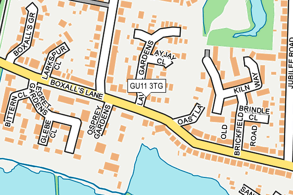 GU11 3TG map - OS OpenMap – Local (Ordnance Survey)